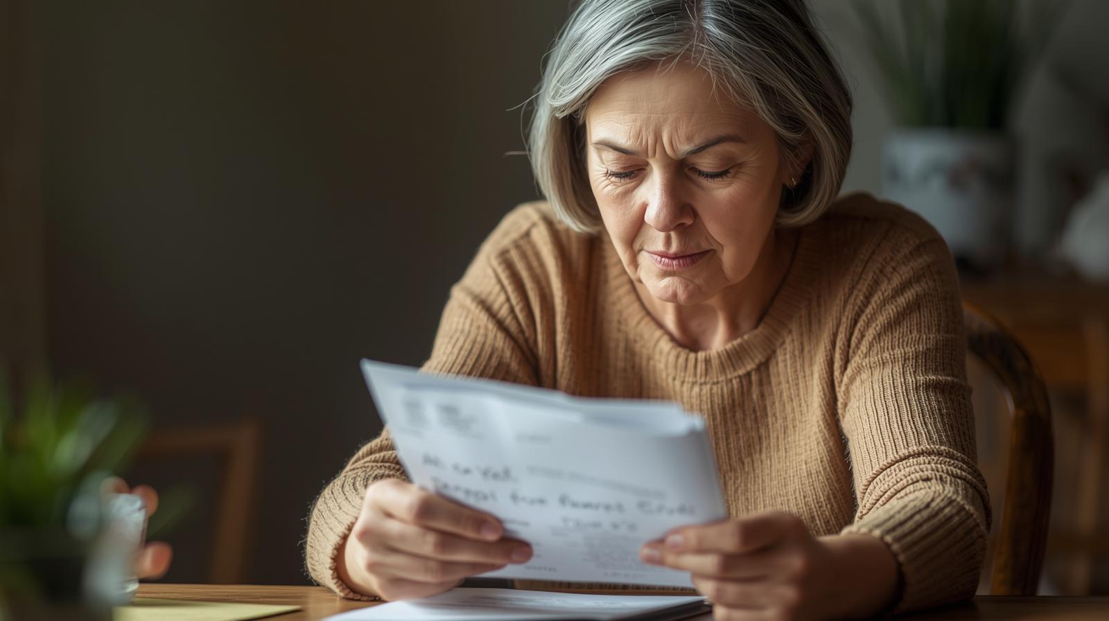 special enrollment period after termination Woman sitting at the table reading her mail.